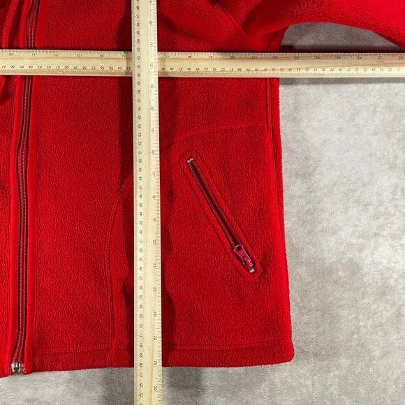 Vintage Women’s  G Elements Full Zip Red Cozy Winter Fleece Hooded Sweater - Picture 4 of 4